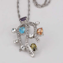 18k gold plating necklaces amp pendants silver flower plants collane collier plastron femme J4U66