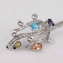 18k gold plating necklaces amp pendants silver flower plants collane collier plastron femme J4U66