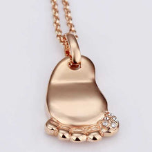 18k gold plating necklaces pendants gold foot maxi colar elegant J4U66