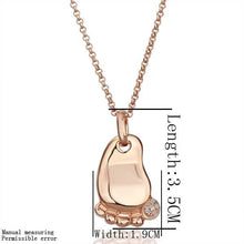 18k gold plating necklaces pendants gold foot maxi colar elegant J4U66