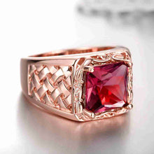 18k gold plated rings for women hollow edge crystal package anel feminino elegant J4U66