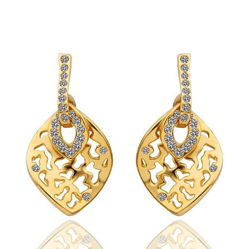 austrian crystal earrings for women yellow hollow stud earrings orecchini love hbe141 J4U66
