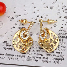 austrian crystal earrings for women yellow hollow stud earrings orecchini love hbe141 J4U66