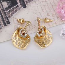 austrian crystal earrings for women yellow hollow stud earrings orecchini love hbe141 J4U66