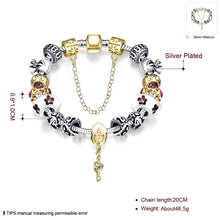 silver bracelet men intensive connected beads pulseras mujercostume jewellery J4U66