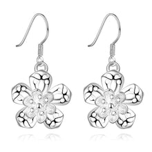 silver earrings flower orecchini jewellery smte4 J4U66