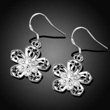 silver earrings flower orecchini jewellery smte4 J4U66
