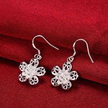 silver earrings flower orecchini jewellery smte4 J4U66