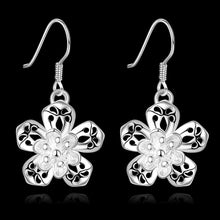 silver earrings flower orecchini jewellery smte4 J4U66