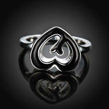 silver plated wedding ring heart shaped baking anel bijoux smtr7 J4U66