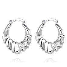 beautiful silver earring twill coil clip cufflinks wedding smte705 J4U66