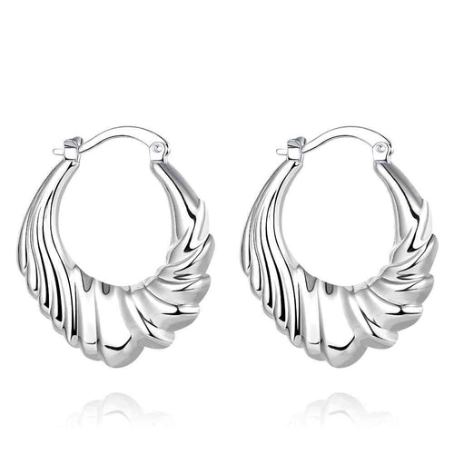 beautiful silver earring twill coil clip cufflinks wedding smte705 J4U66