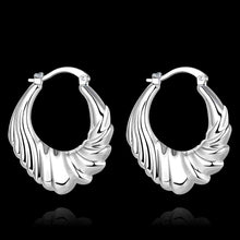 beautiful silver earring twill coil clip cufflinks wedding smte705 J4U66