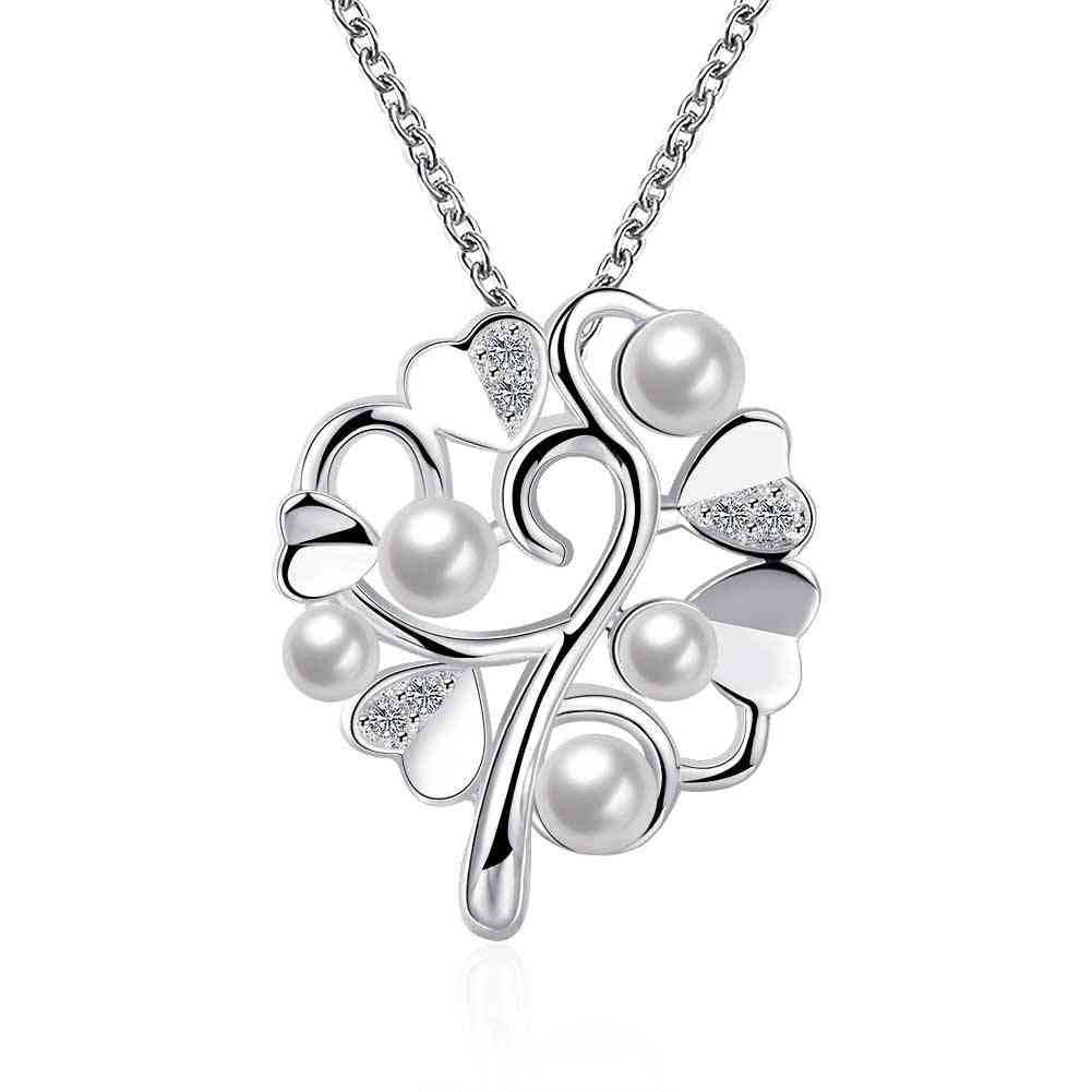 beautiful silver necklace flowerclustercolar vintage bijoux women smtn7 J4U66