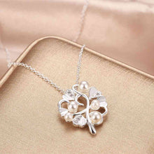 beautiful silver necklace flowerclustercolar vintage bijoux women smtn7 J4U66