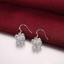 beautiful silver plated earing crown with stone cufflinks costume jewellery J4U66
