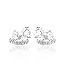 beautiful silver plated earing inlaid stone dolphin stud earcuff collier plastron femme hbe13 J4U66