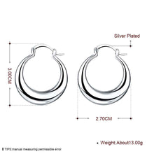 beautiful silver plated earrings crescent moon hoop brincos de festa fine jewelry J4U66