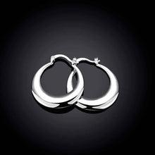 beautiful silver plated earrings crescent moon hoop brincos de festa fine jewelry J4U66
