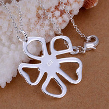 beautiful silver plated pendant flower vintage necklace prices in euros J4U66