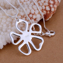 beautiful silver plated pendant flower vintage necklace prices in euros J4U66