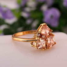 acessorios para mulher wedding ring square stone 18k color anel de ouro elegant hbr15 J4U66