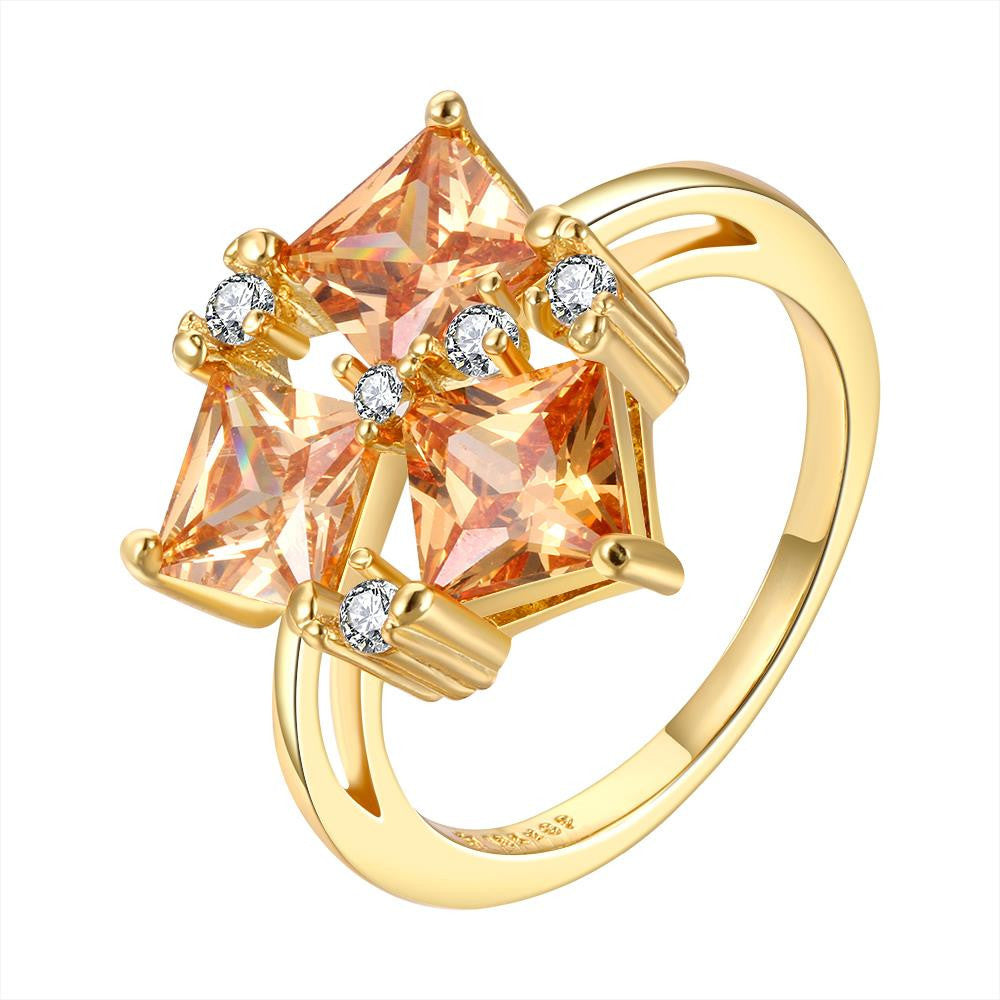 acessorios para mulher wedding ring square stone 18k color anel de ouro elegant hbr15 J4U66