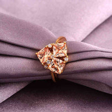 acessorios para mulher wedding ring square stone 18k color anel de ouro elegant hbr15 J4U66