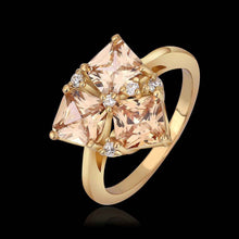 acessorios para mulher wedding ring square stone 18k color anel de ouro elegant hbr15 J4U66