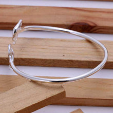 silvercharms bangle double heart women wedding bracelet diy smtb077 J4U66