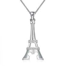silver pendant tower shaped insets collier femme margarida smtn701 J4U66