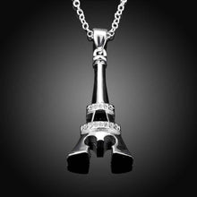 silver pendant tower shaped insets collier femme margarida smtn701 J4U66