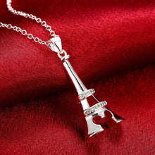 silver pendant tower shaped insets collier femme margarida smtn701 J4U66