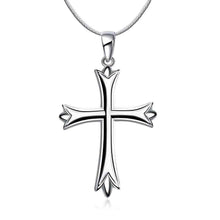 silver plated necklaces for women cross collares jewelry european style smtn20 J4U66