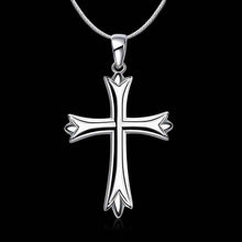 silver plated necklaces for women cross collares jewelry european style smtn20 J4U66