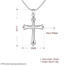 silver plated necklaces for women cross collares jewelry european style smtn20 J4U66