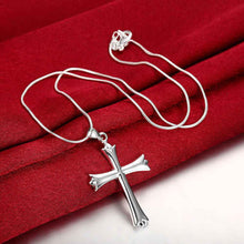 silver plated necklaces for women cross collares jewelry european style smtn20 J4U66