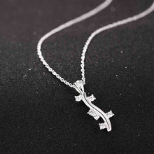 silver plated necklace women branch crystal choker smtn25 J4U66