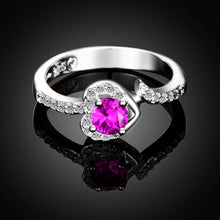 silver plated wedding ring strawberry blue anel masculino diy hbr335 J4U66