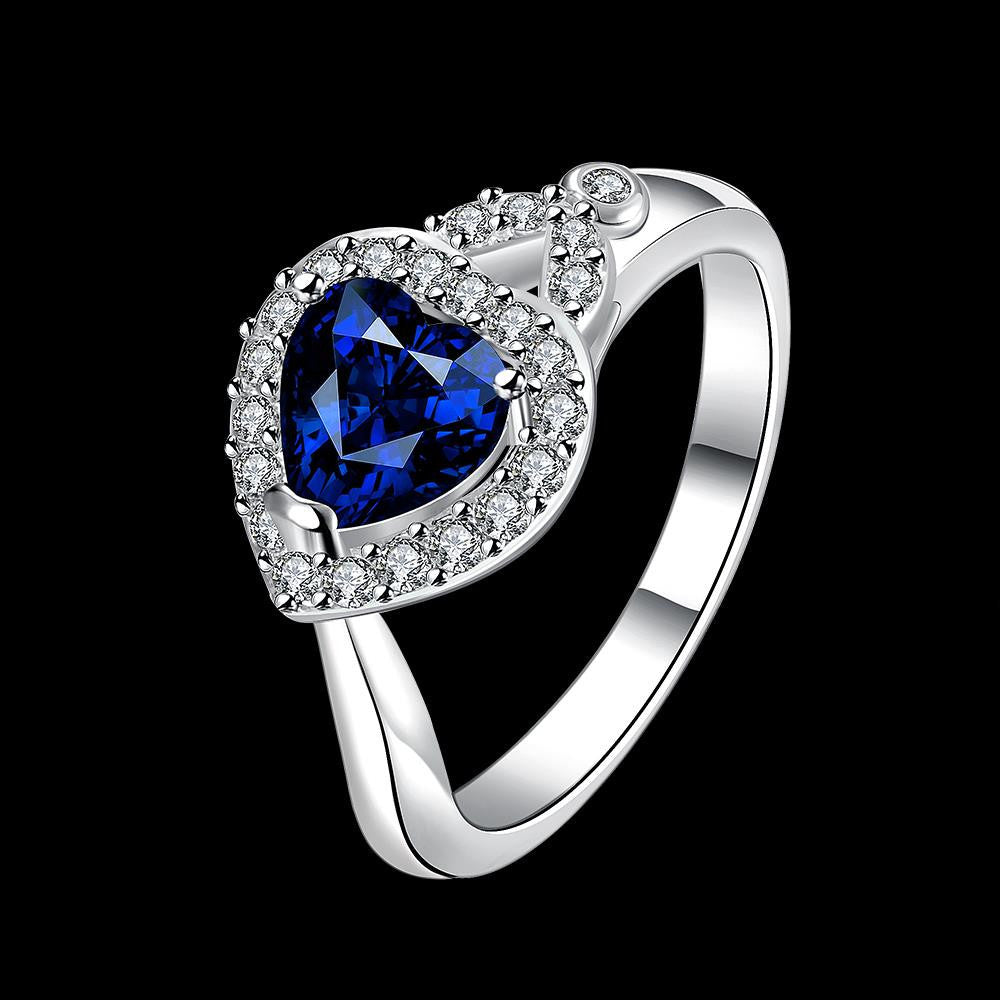 silver plated wedding ring strawberry blue anel masculino diy hbr335 J4U66