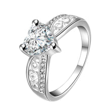 silver plated wedding ring strawberry blue anel masculino diy hbr335 J4U66