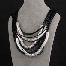 women necklace multilayer black line statement collares women jewelry display hbn13 J4U66