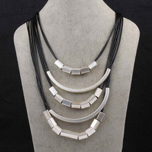 women necklace multilayer black line statement collares women jewelry display hbn13 J4U66