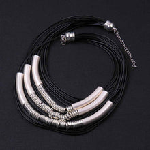 women necklace multilayer black line statement collares women jewelry display hbn13 J4U66
