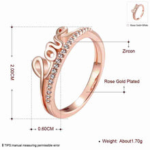 18k gold plating rings love aneissale J4U66