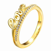 18k gold plating rings love aneissale J4U66