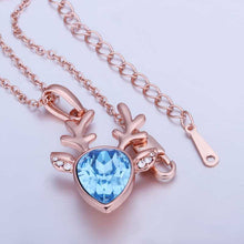 18k gold plating women necklace blue joias gargantilha bijoux femme hbn04 J4U66