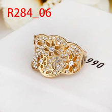 18k gold plated engagement ring hollow out opal accessories hbr23 J4U66