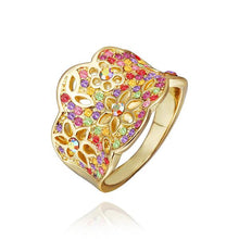 18k gold plated engagement ring hollow out opal accessories hbr23 J4U66