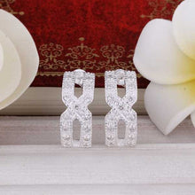 silver earings jewelry inlaid stone  shaped stud brinco jewelry european style hbe13 J4U66